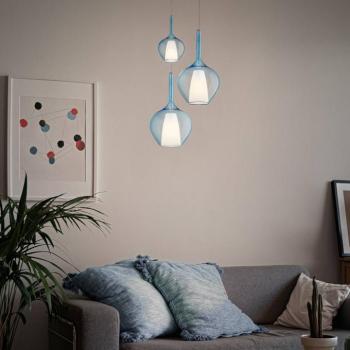 Ideal Lux Kalique 1 függő lámpa, kék, Ø 18 cm, műanyag kép