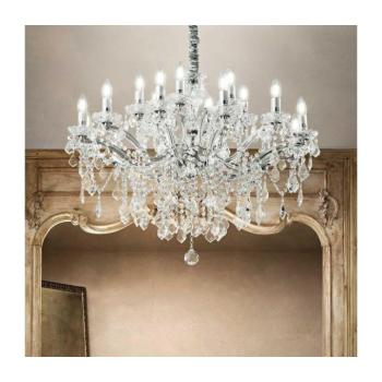 Ideal Lux - Kristály csillár láncon FLORIAN 18xE14/40W/230V átm. 86 cm átlátszó 075150 kép