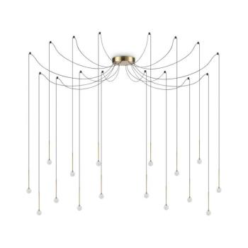 Ideal Lux - LED csillár kábellel LUCCIOLA 16xLED/16W/230V CRI 90 pókszerű, sárgaréz 284019 kép