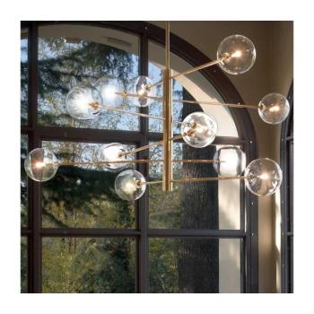 Ideal Lux - LED Csillár rúdon EQUINOXE 12xG4/2W/230V átm. 124 cm réz/átlátszó 200125 kép