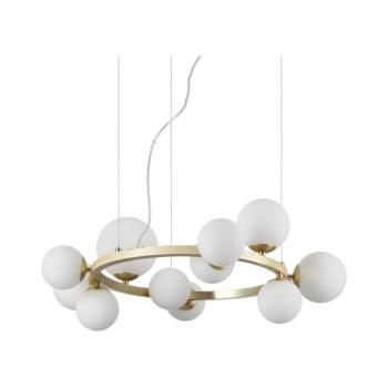 Ideal Lux - LED Csillár zsinóron PERLAGE 11xG9/3W/230V átm. 73 cm arany/fehér 283807 kép