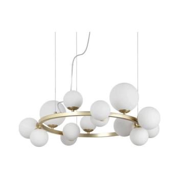 Ideal Lux - LED Csillár zsinóron PERLAGE 14xG9/3W/230V átm. 85 cm arany/fehér 283814 kép