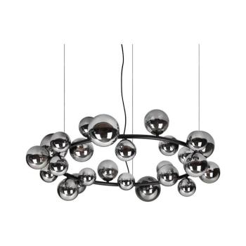 Ideal Lux - LED csillár zsinóron PERLAGE 25xG9/3W/230V 110 cm fekete/füstszínű 363387 kép