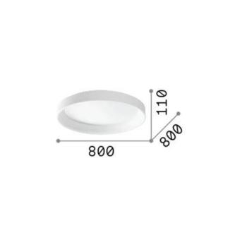 Ideal Lux LED mennyezeti lámpa Ziggy, fehér, Ø 80 cm, fém kép