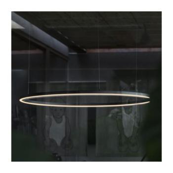 Ideal Lux - ORACLE SLIM LED, kábelre szerelt csillár, 77W/230V, 3000K, átm. 150 cm, fekete 304458 kép