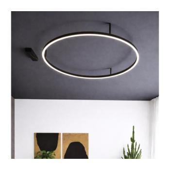 Ideal Lux - ORACLE SLIM LED mennyezeti lámpatest, 37 W, 230 V, 2700 K, átm. 70 cm, fekete 341927 kép
