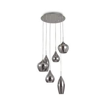 Ideal Lux Soft függő lámpa hat izzós króm/füst kép