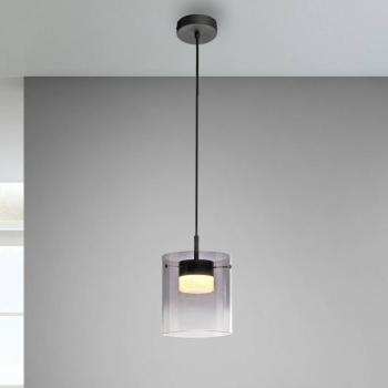 JUST LIGHT. Elio LED lógó világítás, füstös üveg, 1 izzó, fekete kép