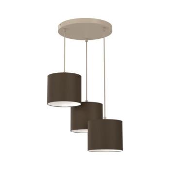 Kábelre függesztett ARDEN csillár 3xE27/15W/230V, Ø 30 cm, bézs/barna 4662 kép