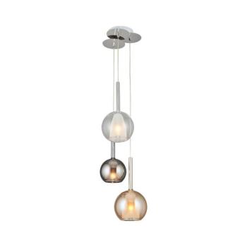 Kábelre függesztett csillár MUSCAT 3xE14/40W/230V füstszínű/arany/átlátszó 414LRC1298 kép