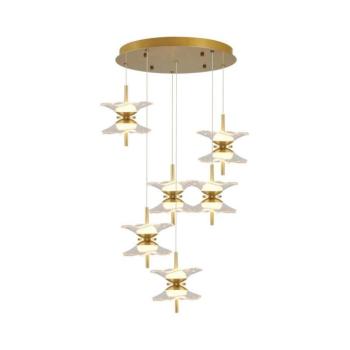 Kábelre függesztett LED csillár BUTTERFLY 12xLED/5W/230V 3000K arany 414LRC1360 kép