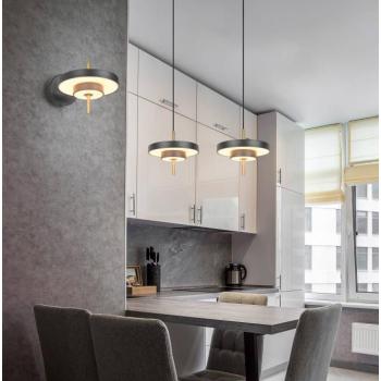 Keaton LED lógó lámpa, fekete/arany színű, Ø 40 cm, CCT kép