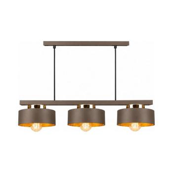 Keter Lighting Kábeles csillár IGNIA 3xE27/60W/230V barna/arany 3732 kép