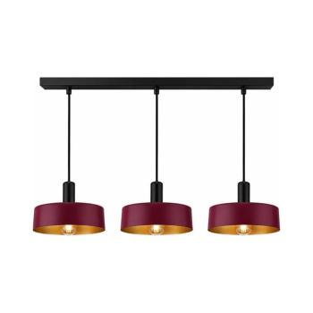 Keter Lighting Kábelre függesztett csillár HAKI 3xE27/60W/230V bordó/fekete 3714 kép