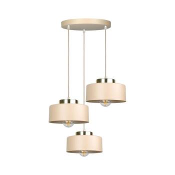 Keter Lighting Zsinóros csillár IGNIA 3xE27/60W/230V bézs/arany 3393 kép