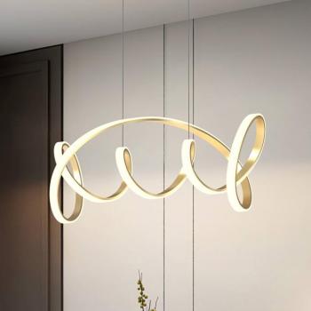 Kira LED-es függőlámpa, arany színű, hossza 102 cm, 4000 K kép