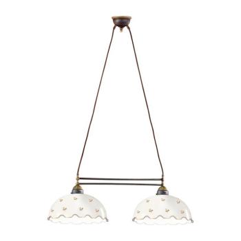 Kolarz 731.82.161 - NONNA kábeles függeszték 2xE27/75W/230V, virágmotívummal, rózsaarany 731.82.161 kép