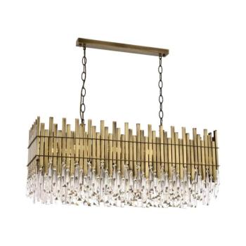 Láncos CRYSTALLINE csillár 8xE27/40W/230V sárgaréz 301AUR1171 kép