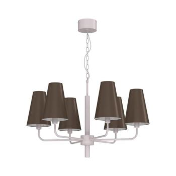 Láncos csillár TORTOLA 6xE14/15W/230V barna/krém 3672 kép