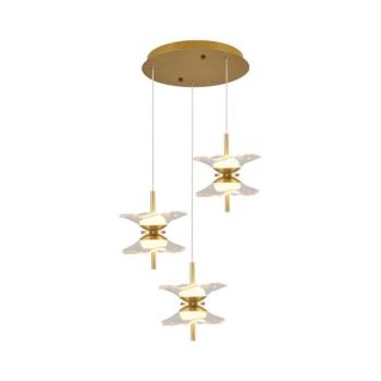 LED csillár kábelen BUTTERFLY 6xLED/5W/230V 3000K arany 414LRC1358 kép