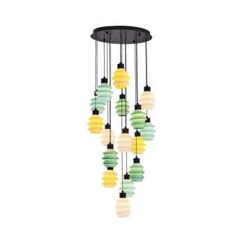 LED csillár kábelen CACTUS 16×LED/3,12W/230V 3000K zöld/sárga/fehér 414LRC2014 kép
