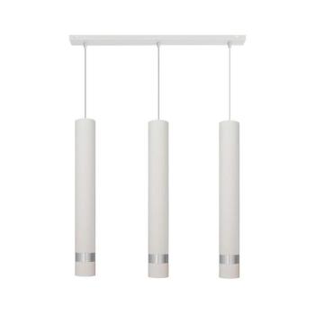 LED csillár TUBA 3xGU10/4,8W/230V fehér/fényes króm, kábelre szerelhető W-L 1111/3 WT+CH+WT kép
