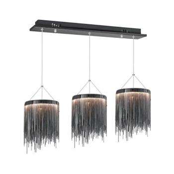 LED Csillár zsinóron CASCATA BLACK 3xLED/54W/230V ML3796 kép