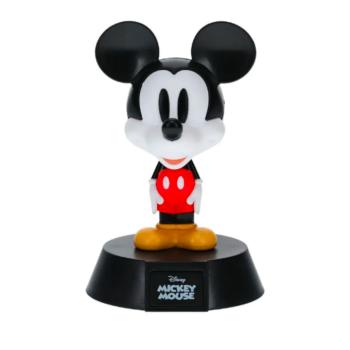 LED dekoráció, éjszakai lámpa, asztali lámpa, 3D hangulatvilágítás, Mickey Mouse, 10 cm, 2 db AAA elem, Disney kép