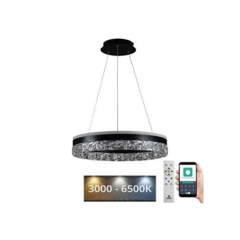 LED dimmelhető csillár zsinóron LED/80W/230V 3000-6500K fekete + távirányítás TA2301/B kép