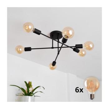 LED Felületre szerelhető csillár CAMBRIDGE 6xE27/8W/230V fekete W-2022/6 BK/H kép
