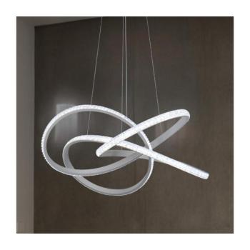 LED fényerőszabályozható, kábelen függesztett csillár LED/95W/230V 3000-6500K átm. 57 cm + távirányító TA2309/W kép