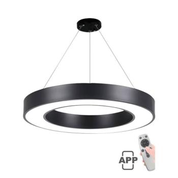 LED függesztett kerek lámpatest FINESSE D-60 φ600*H70 60W szabályozható fényerő+mobil applikáció fekete 2026310 VITO kép
