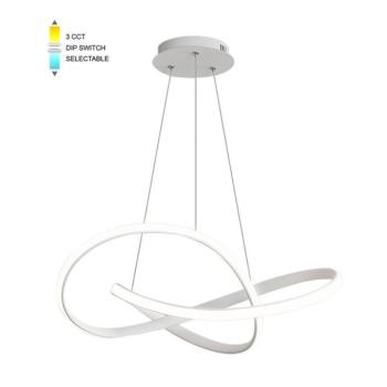 LED függesztett lámpa WAVE φ600*H180 48W 3xCCT-DIP kapcsoló, fehér 2026400 VITO kép