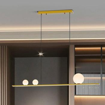LED függő lámpa Mila, arany színű, hossza 120 cm, 3 izzós. kép