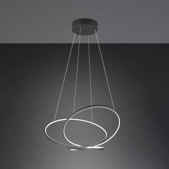 LED függőlámpa Darvin hossza 84 cm fekete matt fém CCT kép