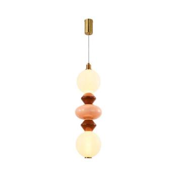LED kábeles csillár FLORES LED/15W/230V arany/narancssárga/barna 32-50656 kép