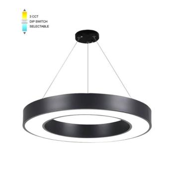 LED kerek függesztett lámpatest FINESSE D-45 φ500*H70 45W 3xCCT-DIP SWITCH fekete 2026300 VITO kép