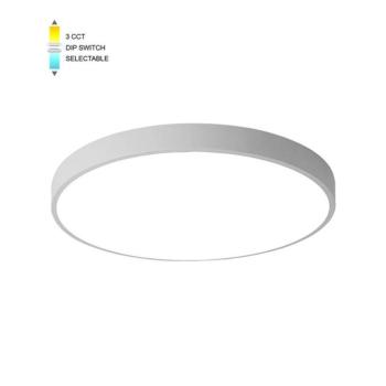 LED kerek mennyezeti lámpa FINESSE R1-45 φ500*H50 45W 3xCCT-DIP SWITCH fehér 2026080 VITO kép