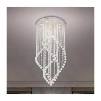 LED kristály mennyezeti lámpa NAURU LED/30W/230V Ø 60 cm fényes króm + távirányító N3014 kép