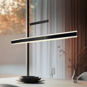 LED lógó lámpa Arcola fekete, hossza 152 cm Érintésérzékeny dimmer, CCT kép