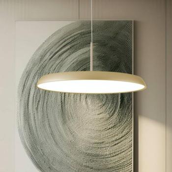 LED lógó lámpa Art, krém-arany színű, Ø 45 cm, fém kép