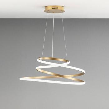 LED lógó lámpa COASTER, arany színű, Ø 60 cm, fém, CCT kép