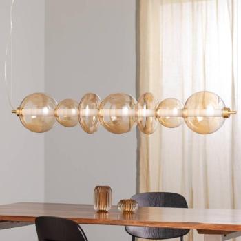 LED lógó lámpa Daphne, üveg, borostyánszínű-átlátszó, hosszúság 118 cm kép
