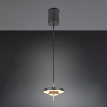 LED lógó lámpa Keaton fekete/arany színű, Ø 20 cm fém CCT kép
