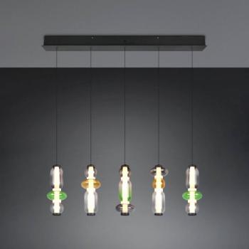LED lógó lámpa Minerva, hosszúság 100 cm, színes, üveg, CCT dimmelhető kép