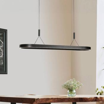 LED lógó lámpa Mykty, fekete, hossza 120 cm, fém, 2 izzós. kép