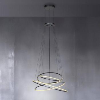 LED lógó lámpa PURE E-Flying Rings, misztikus szürke, Ø110 cm, CCT kép