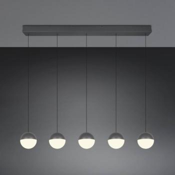 LED lógó lámpa Senta, antracit, hosszúság 114 cm, 3000 K, 5 izzós. kép