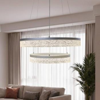 LED lógó világítás Gala, ezüst, fém, Ø 60 cm, 4000 K kép