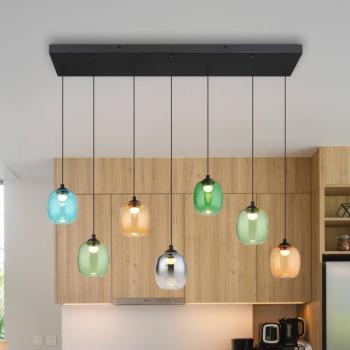 LED lógó világítás Minara, 7 izzós, hossza 102 cm, színes, üveg kép